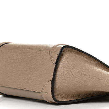 Celine Drummed Calfskin Nano Luggage Dune 10 of 12