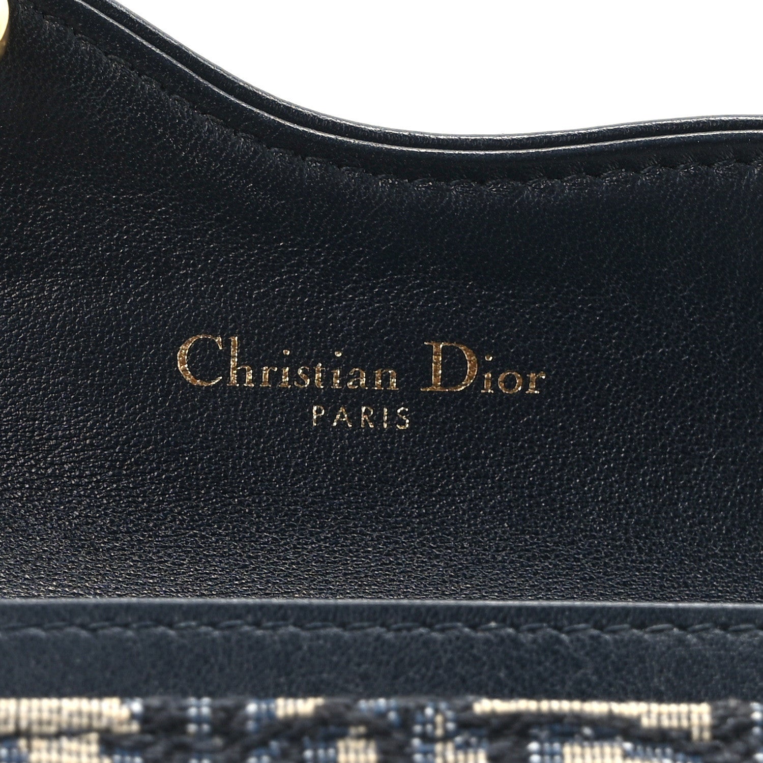 Christian Dior Oblique Saddle Card Holder Blue 6 of 8