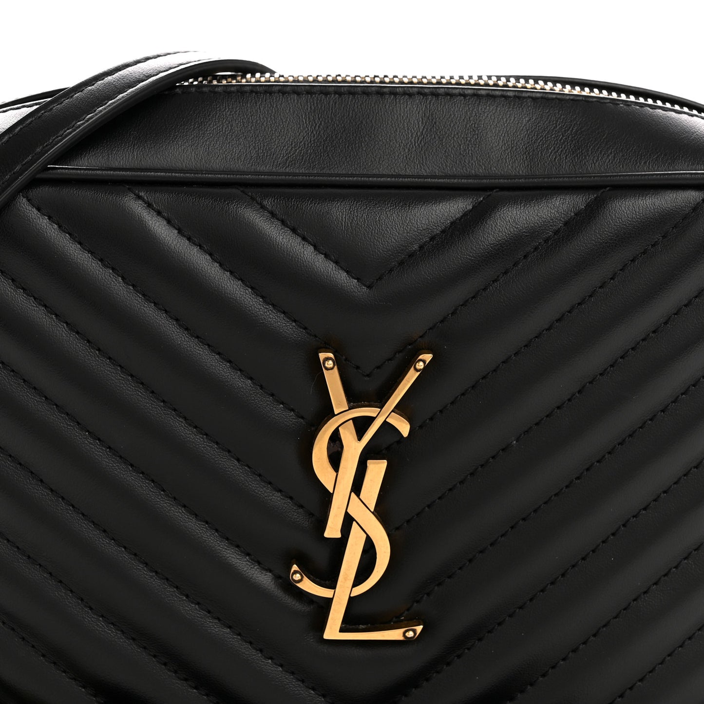 Calfskin Matelasse Monogram Lou Camera Bag Black
