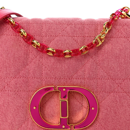 Christian Dior Denim Macrocannage Medium Caro Bag Fuchsia Multicolor 7 of 9