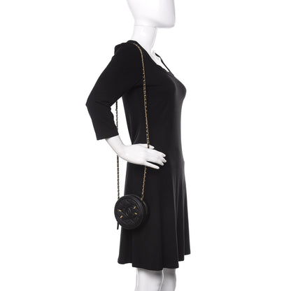 Chanel Caviar Quilted Round Filigree Crossbody Black 2 of 10