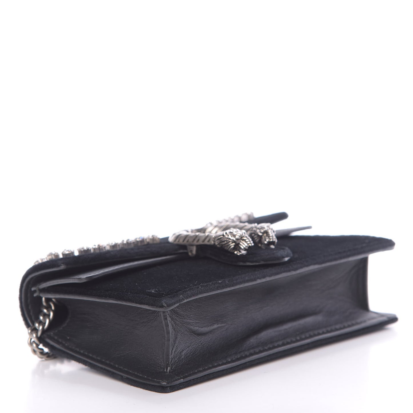 Velvet Crystal Super Mini Dionysus Shoulder Bag Black