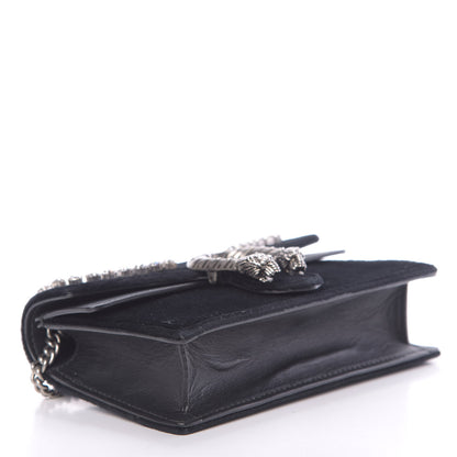 Gucci Velvet Crystal Super Mini Dionysus Shoulder Bag Black 4 of 13