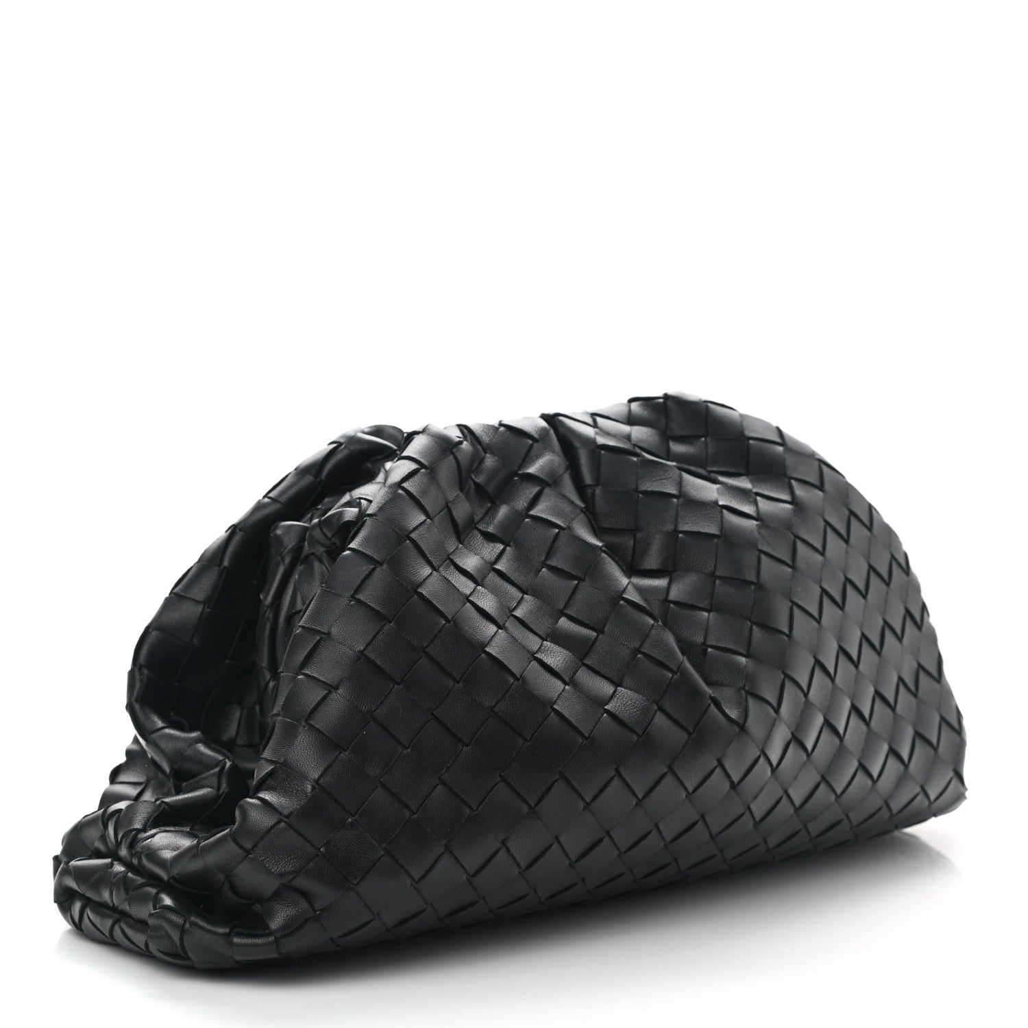 Bottega Veneta Nappa Maxi Intreccio The Pouch Oversized Clutch Black 3 of 11