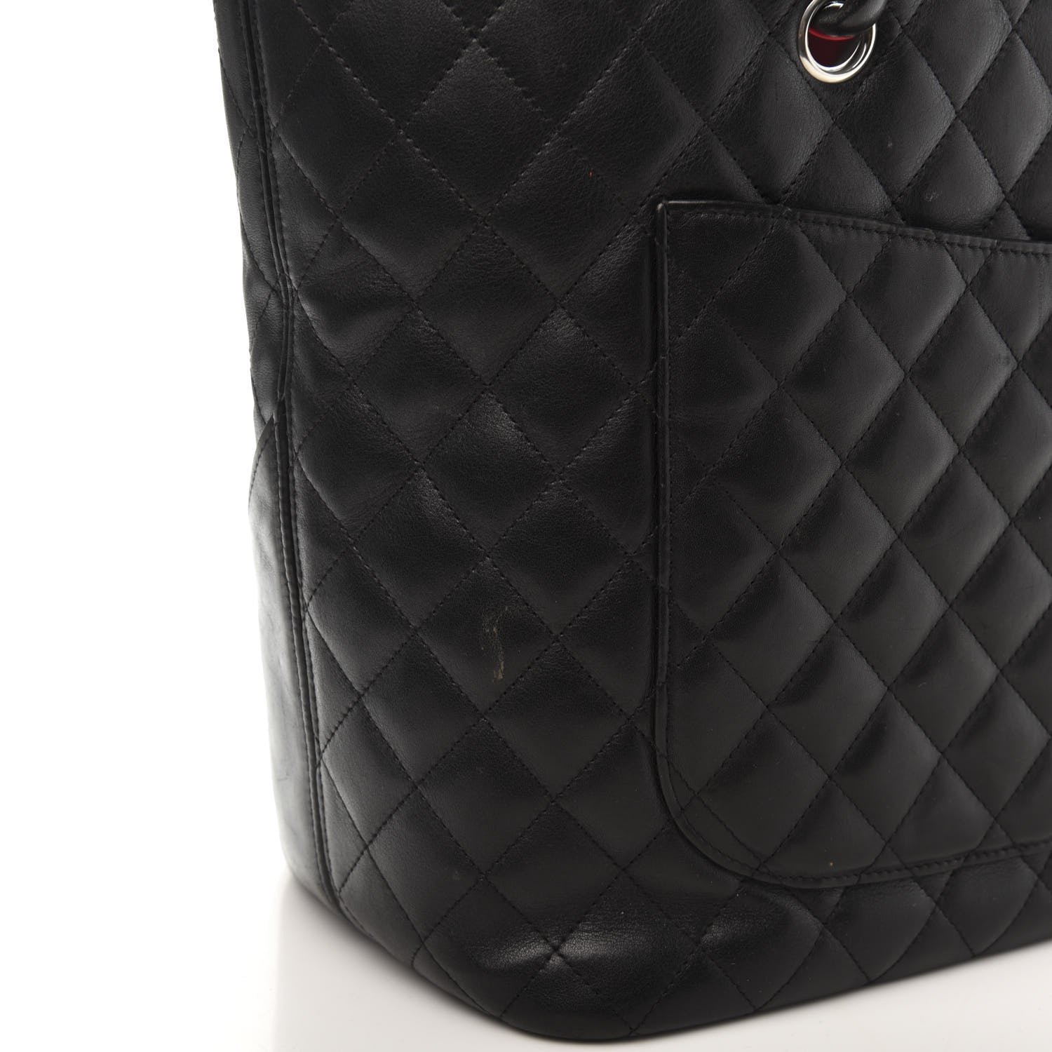 Chanel Calfskin Quilted Large Cambon Tote Black White 16 of 17