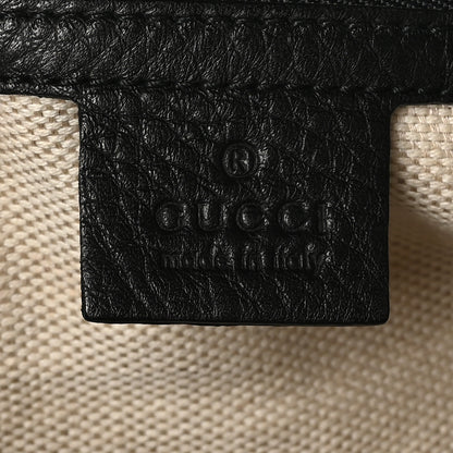 Gucci Pebbled Calfskin Medium Soho Boston Black 6 of 10