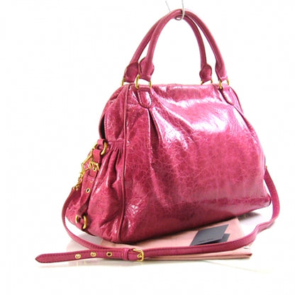 Miu Miu Nappa Charm Tote Peonia 3 of 12