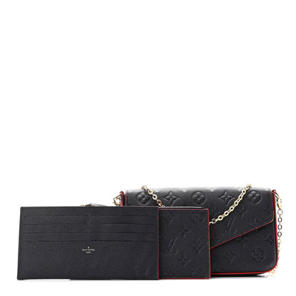 Louis Vuitton Empreinte Pochette Felicie Chain Wallet Marine Rouge 1 of 10