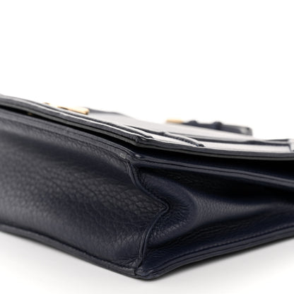 Christian Dior Grained Calfskin Medium Diorama Flap Bag Indigo Blue 9 of 9