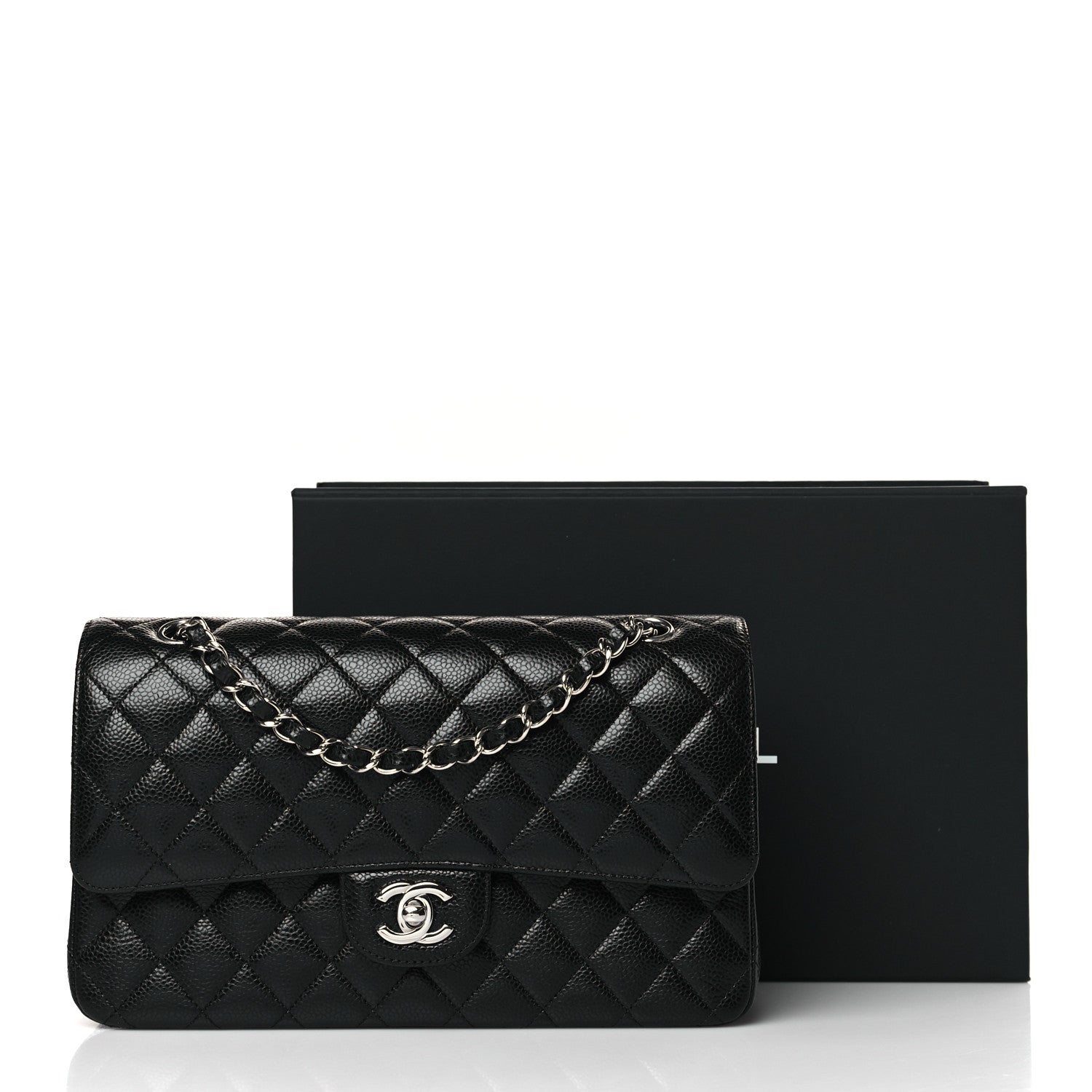 Chanel Caviar Quilted Medium Double Flap Black 9 of 9