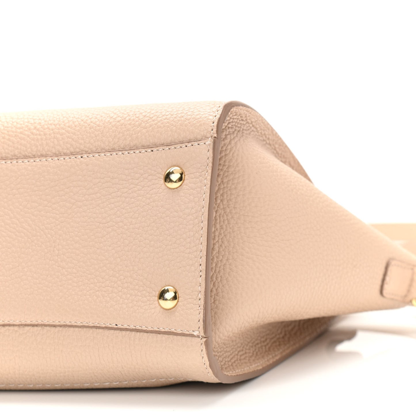 Hammered Calfskin Double Handle Small Amy Tote Cumin