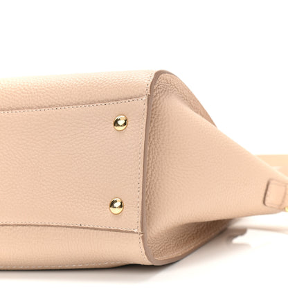Salvatore Ferragamo Hammered Calfskin Double Handle Small Amy Tote Cumin 10 of 10