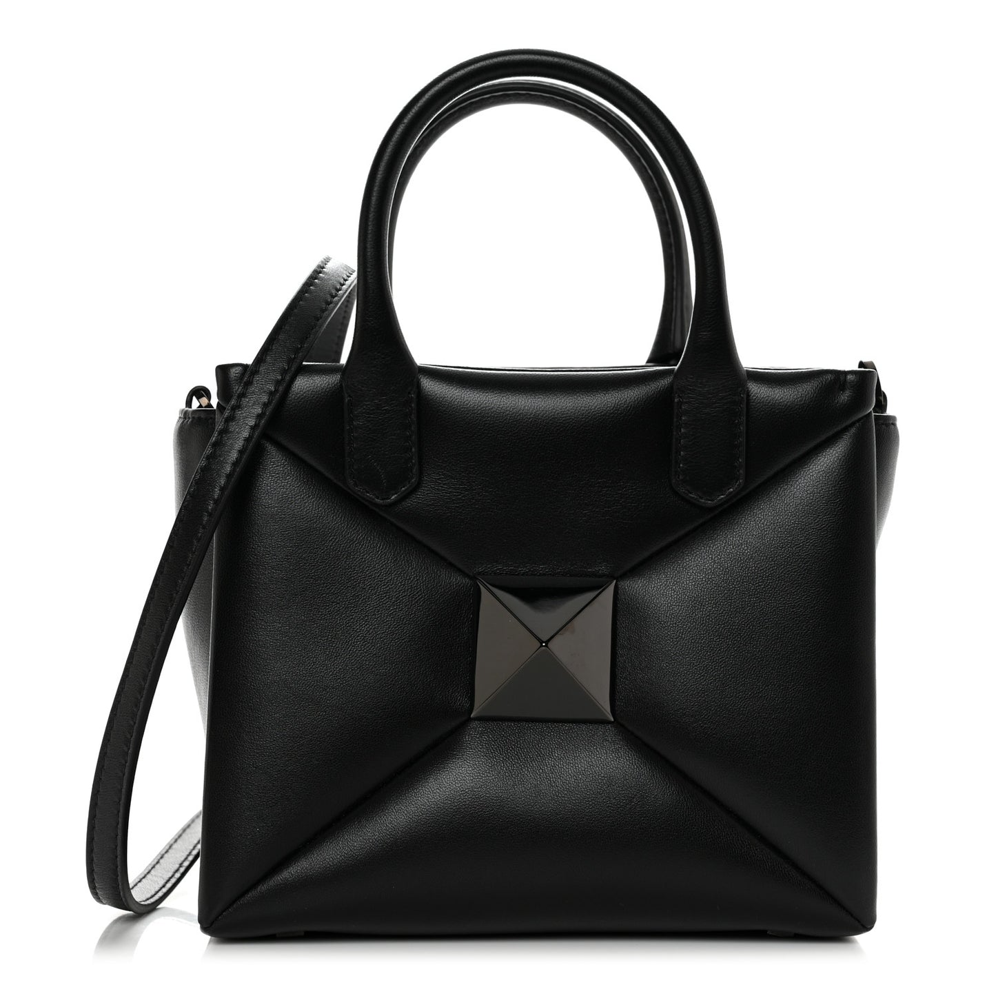 Nappa Monochrome Small One Stud Handbag Black
