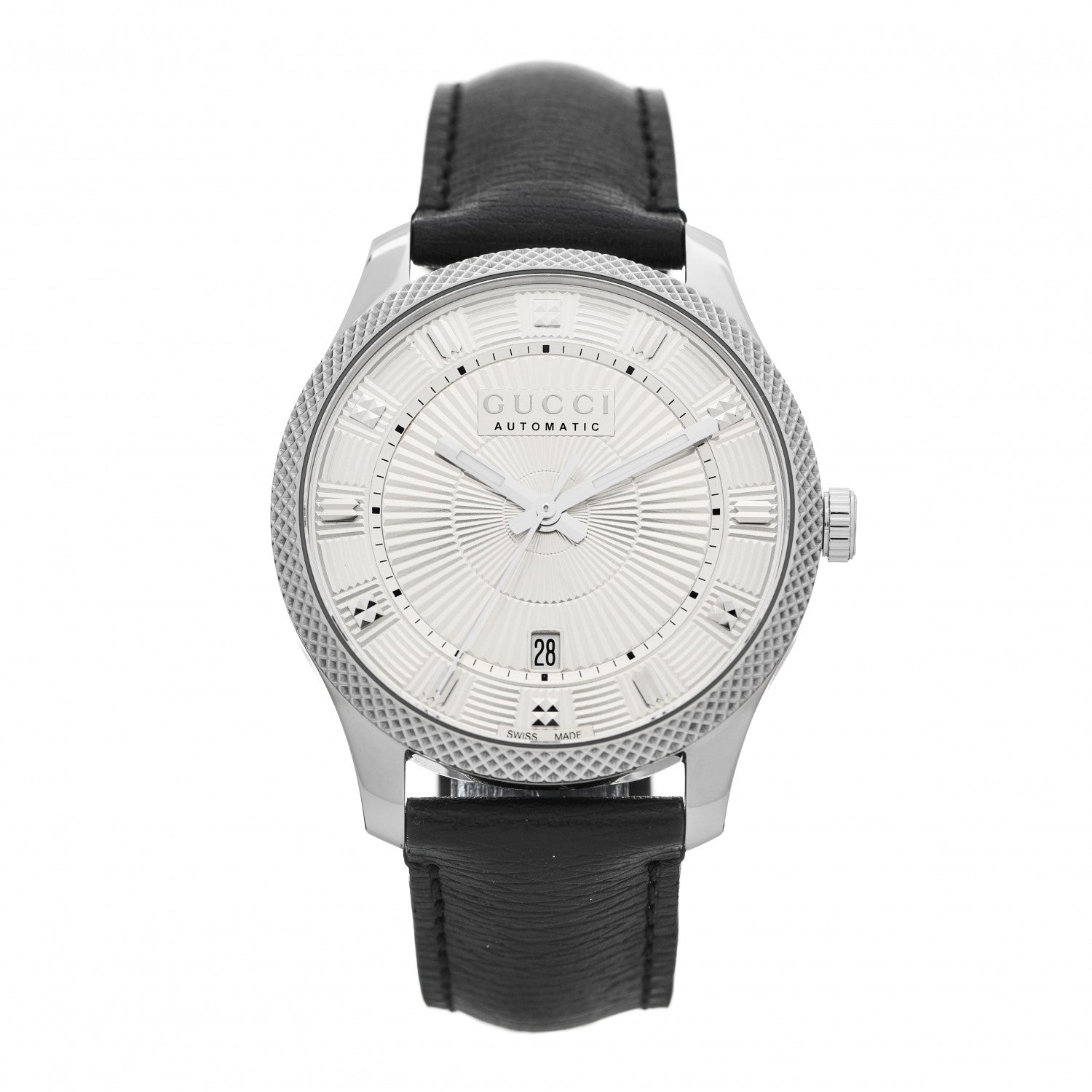 Gucci Stainless Steel Calfskin 40mm Eryx Automatic Watch 1 of 5