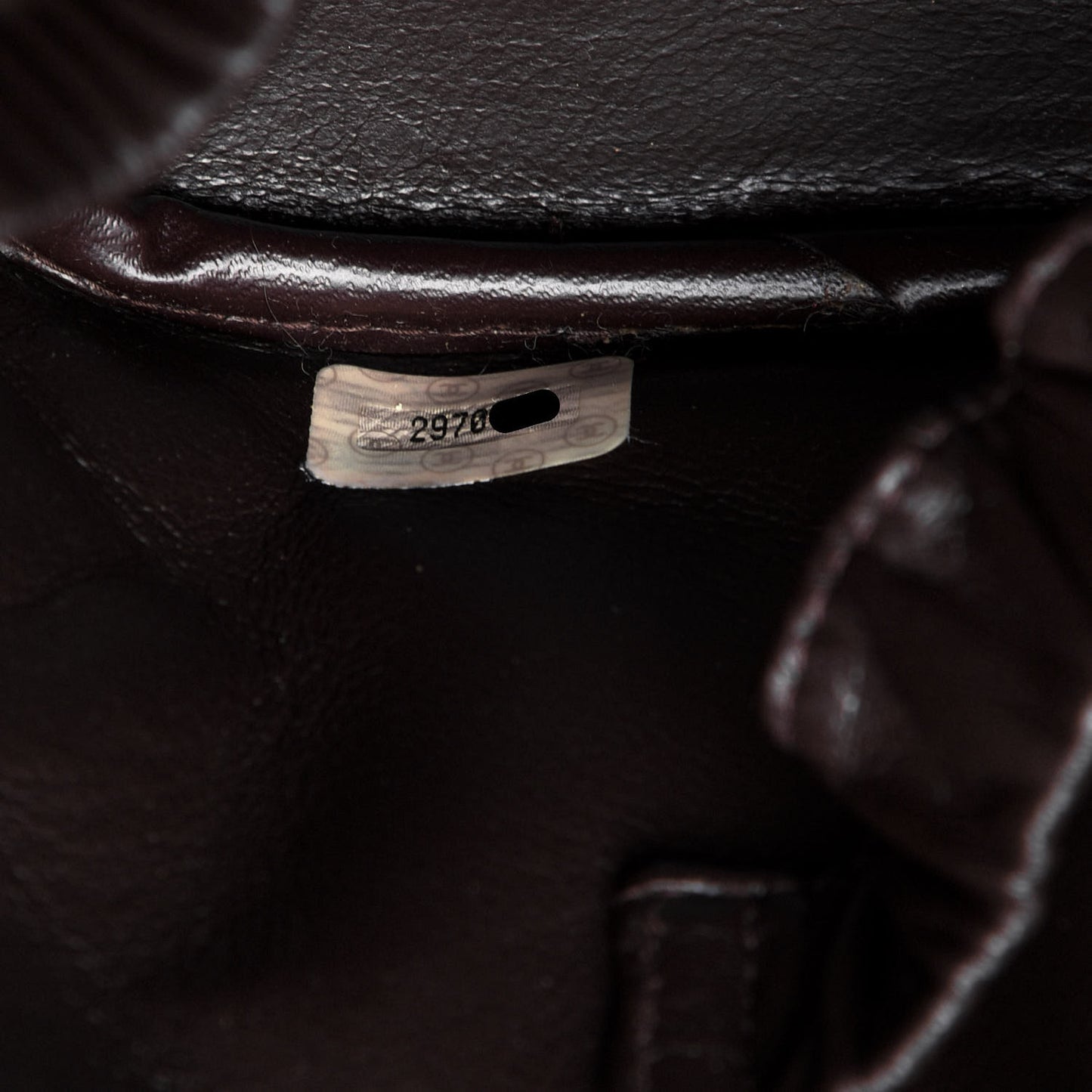 Lambskin Quilted Cosmetic Vanity Bag Brown