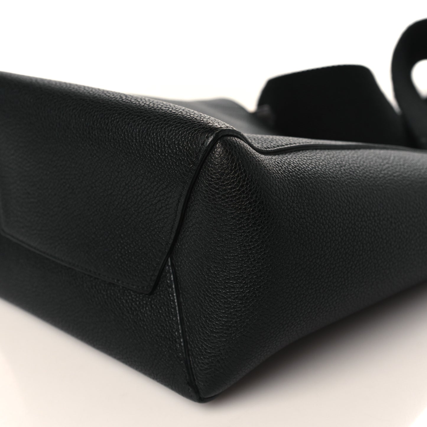 Soft Grained Calfskin Small Sangle Bucket Bag Black