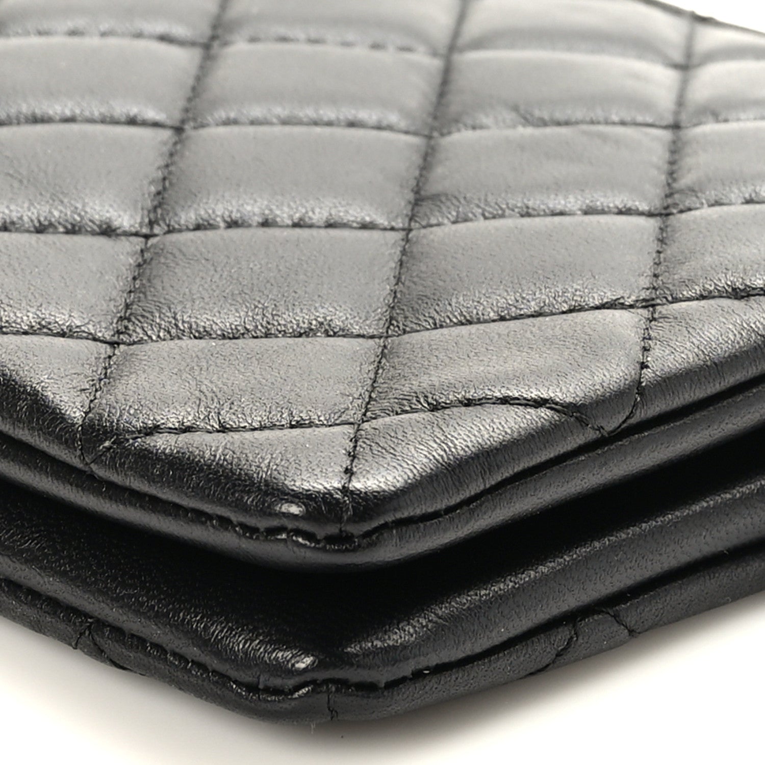 Chanel Lambskin Quilted Large Zipped Clutch Black 12 of 12