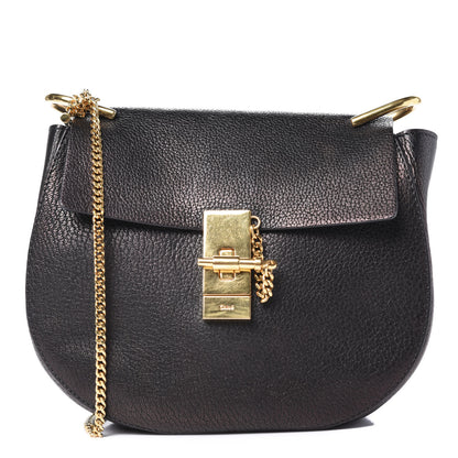 Chloe Grained Lambskin Drew Shoulder Bag Black 1 of 12