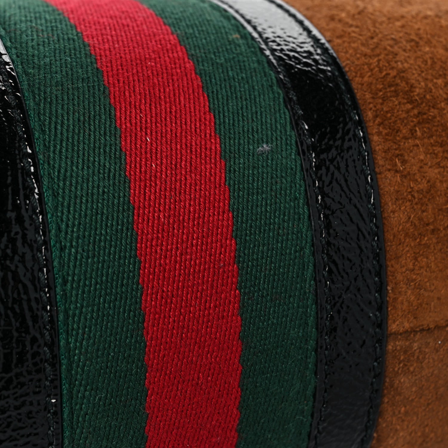 Gucci Suede Patent GG Web Medium Ophidia Top Handle Chain Nocciola Black 10 of 10