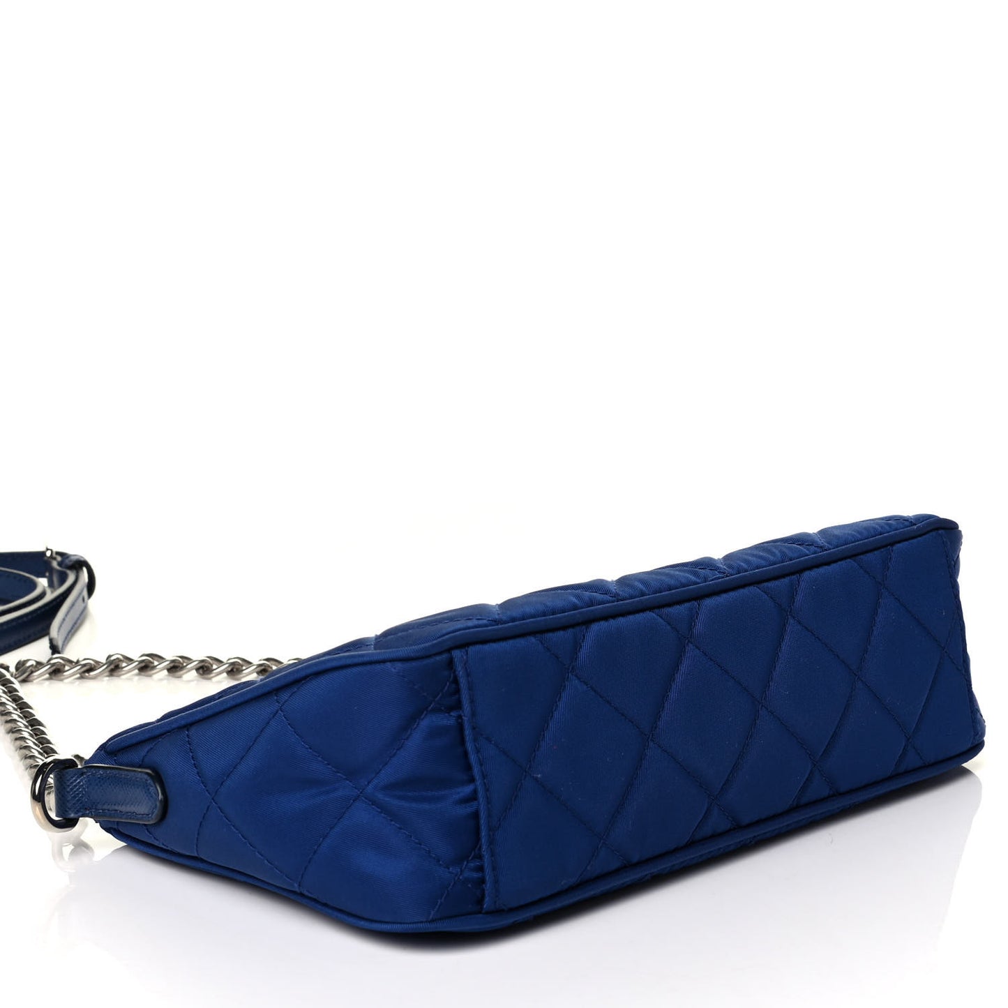 Nylon Tessuto Impuntu Quilted Crossbody Bag Royal Blue