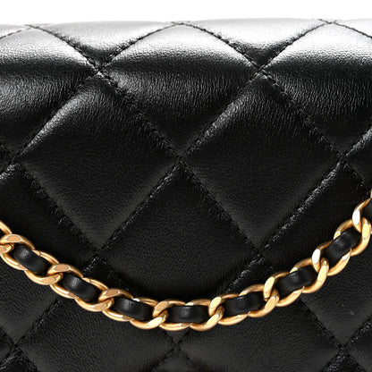 Chanel Lambskin Quilted Braided CC Mini Flap Black 8 of 11