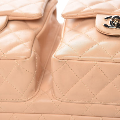 Chanel Calfskin Quilted Large Cambon Multipocket Reporter Beige Black 13 of 16