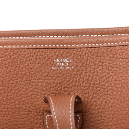 Hermes Taurillon Clemence Evelyne III PM Gold 8 of 9