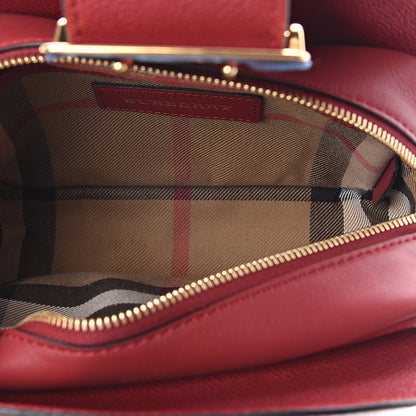 Burberry Soft Grain Calfskin Small Buckle Zip Bag Parade Red 4 of 6