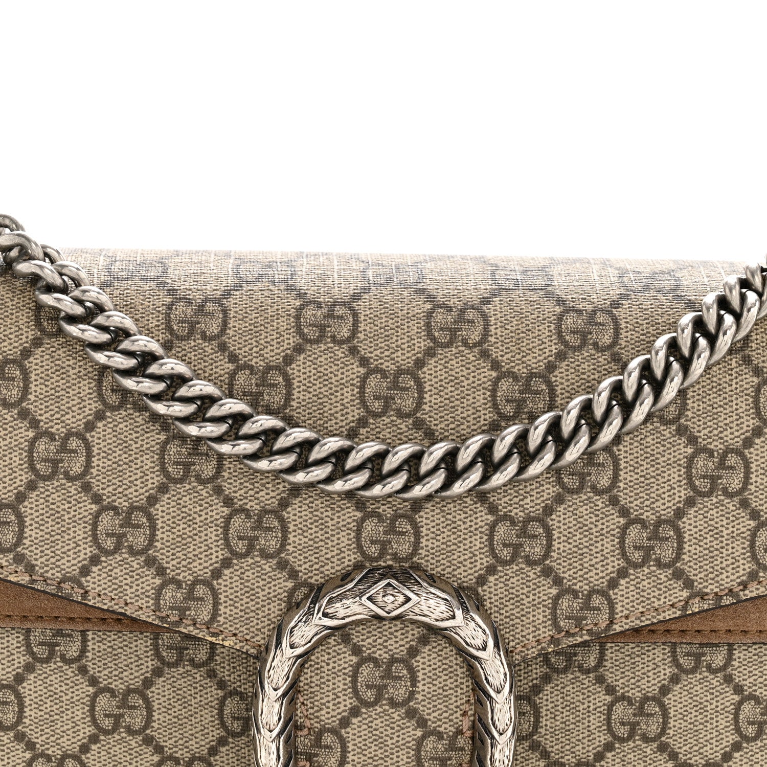 Gucci GG Supreme Monogram Small Dionysus Shoulder Bag Taupe 8 of 12