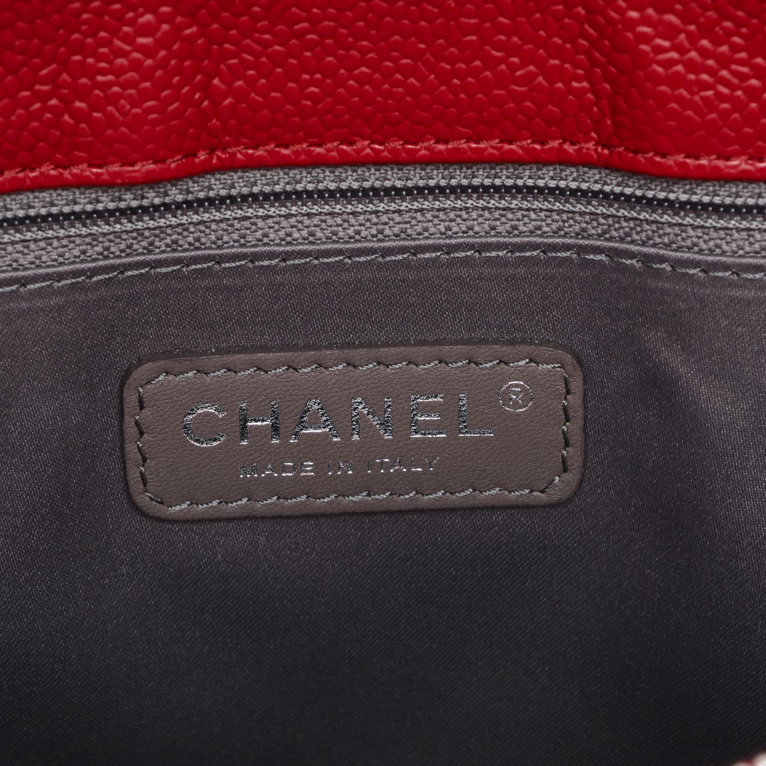 Chanel Caviar Quilted Grand Shopping Tote GST Red 6 of 7