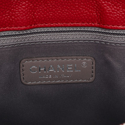 Chanel Caviar Quilted Grand Shopping Tote GST Red 6 of 7