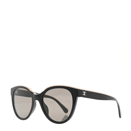 Chanel Acetate CC Butterfly Sunglasses 5414 Black Beige 1 of 8