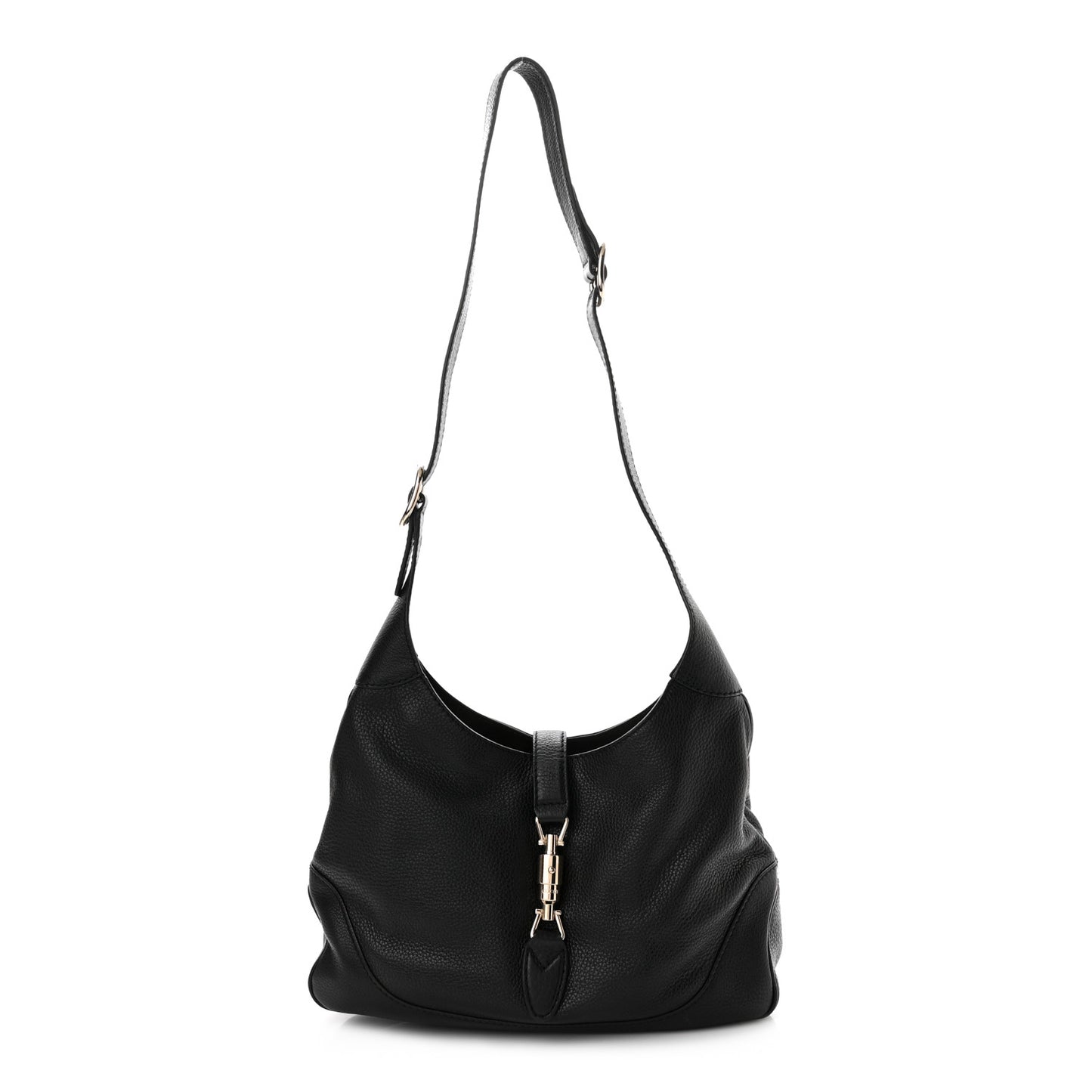 Calfskin Medium New Jackie Shoulder Bag Black