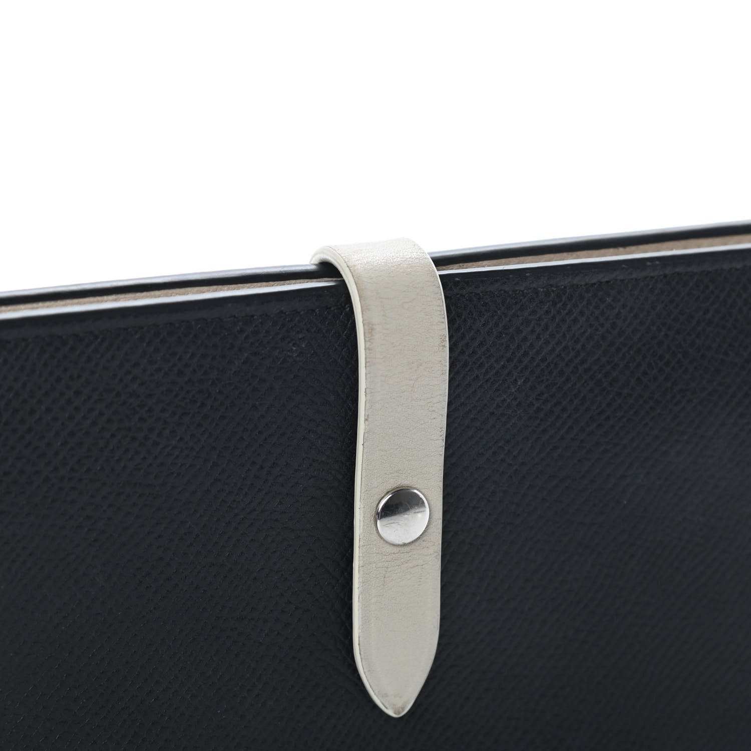 Celine Grained Calfskin Large Multifunction Strap Wallet Black Chalk 9 of 12