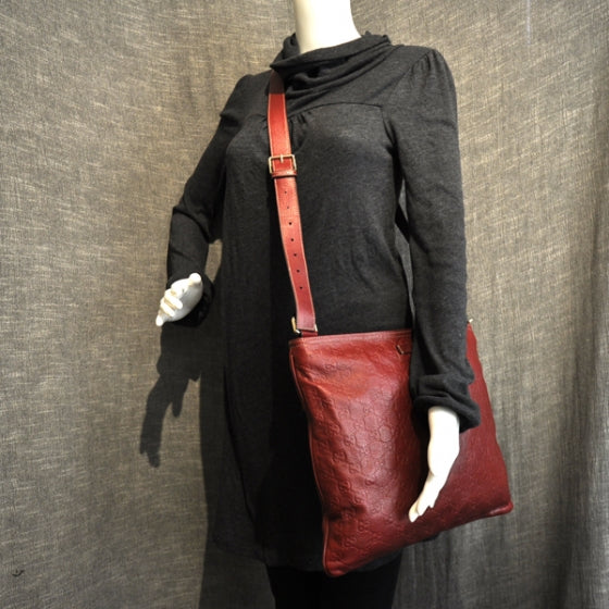 Gucci Guccissima Messenger Bag Red 2 of 11