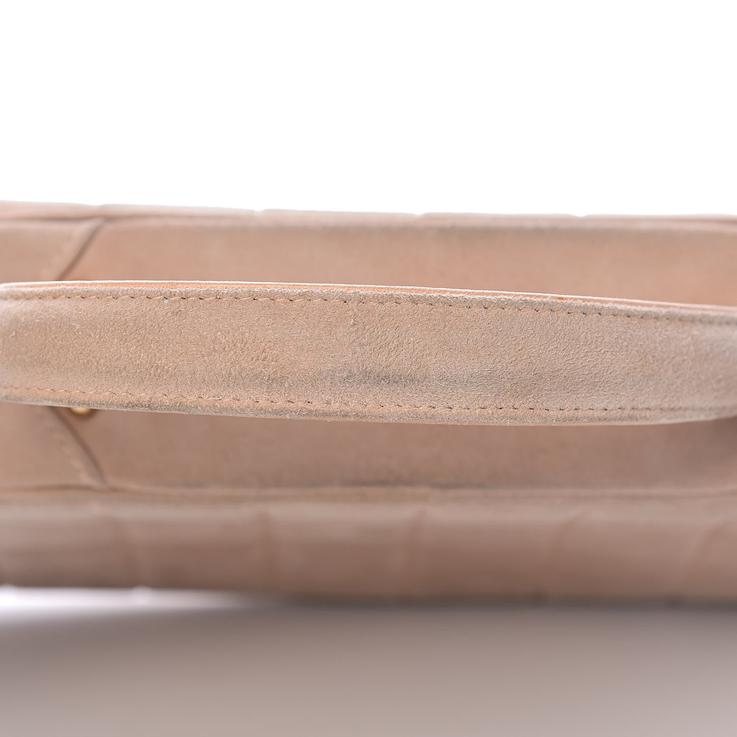 Chanel Suede Chocolate Bar Top Handle Flap Beige 13 of 17