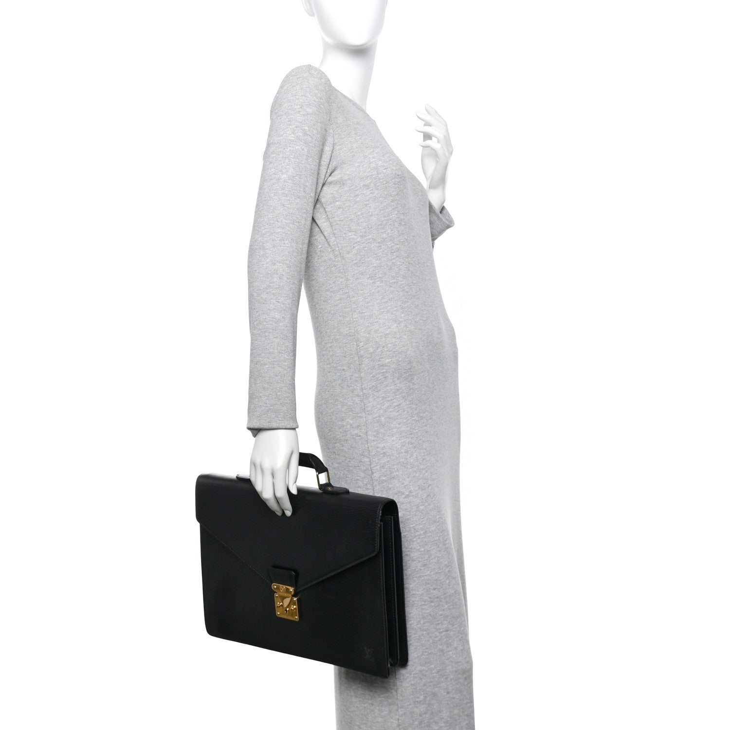 Louis Vuitton Epi Serviette Conseiller Briefcase Black 2 of 14