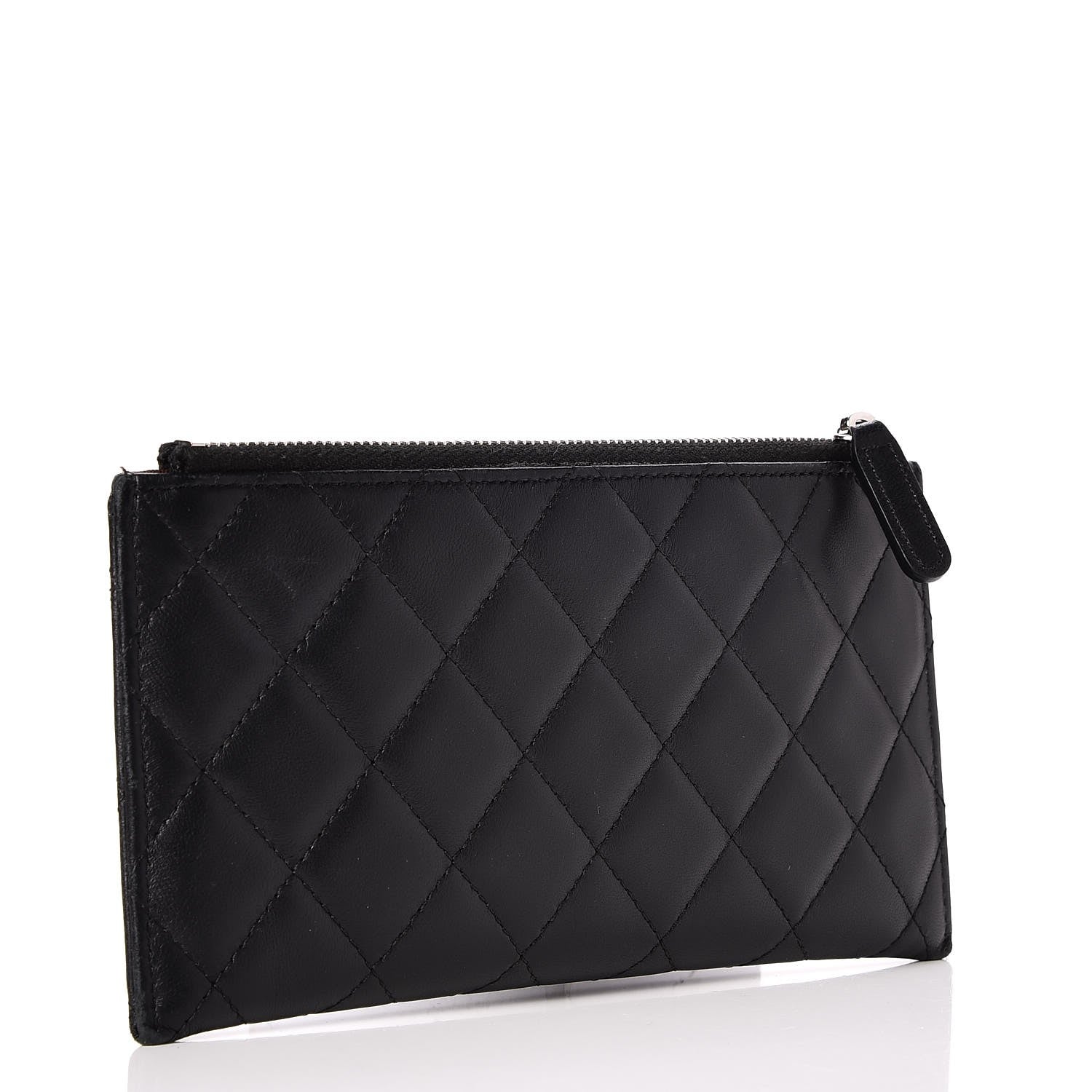 Chanel Lambskin Quilted Classic Zip Pouch Black 3 of 10