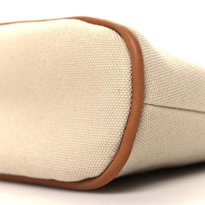 Hermes Cotton Canvas Mini Bolide Travel Cosmetic Pouch Natural 9 of 9