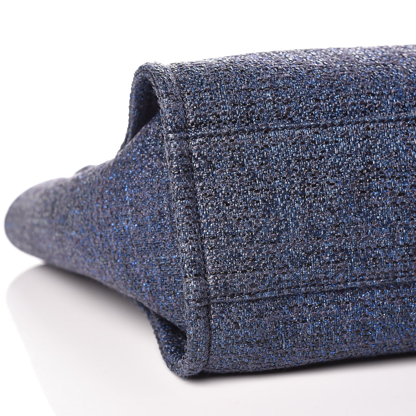 Lurex Boucle Small Deauville Tote Blue