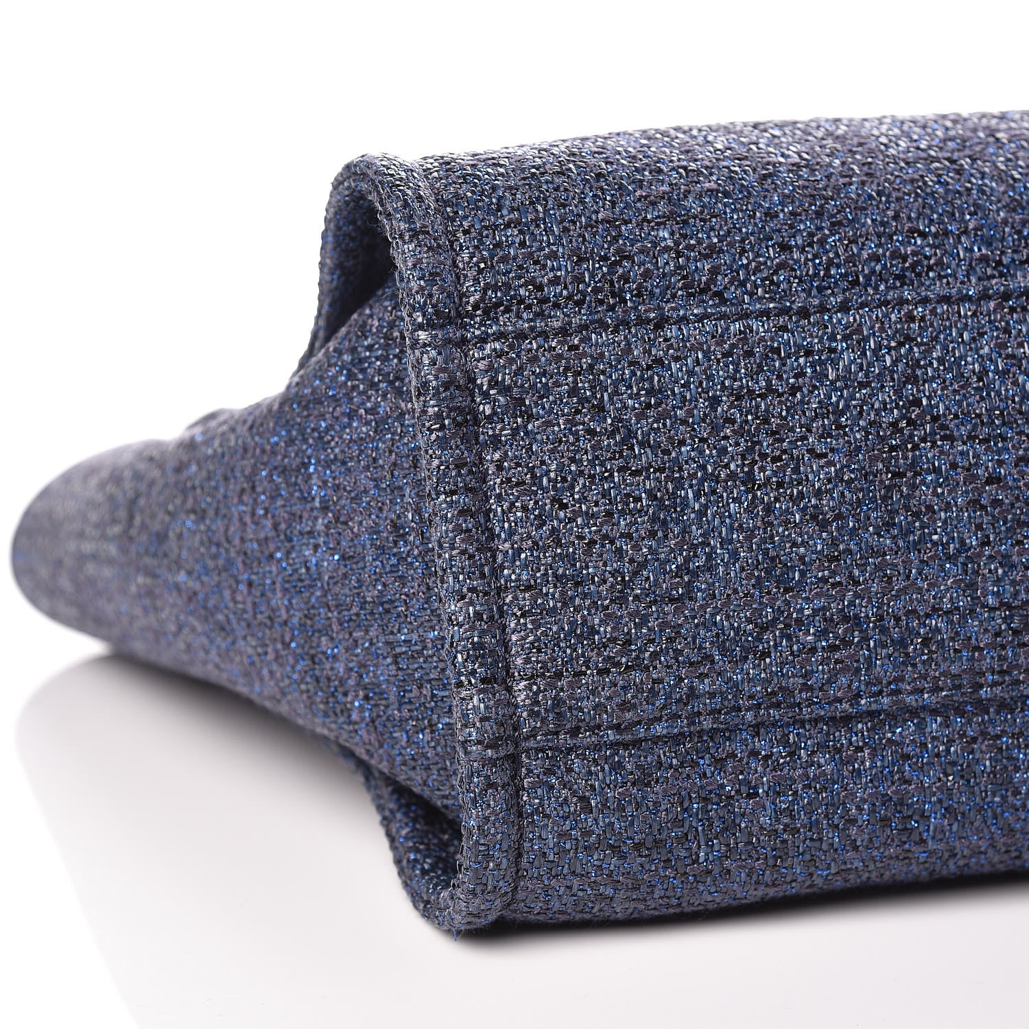Chanel Lurex Boucle Small Deauville Tote Blue 5 of 10