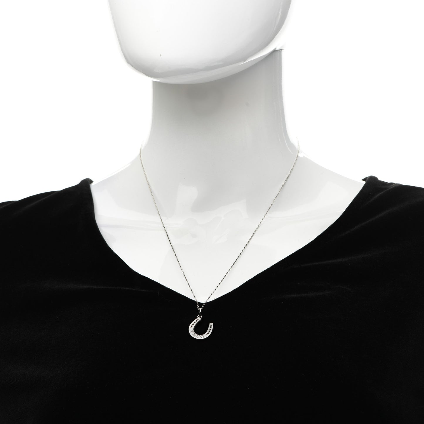 Sterling Silver Horseshoe Pendant Necklace