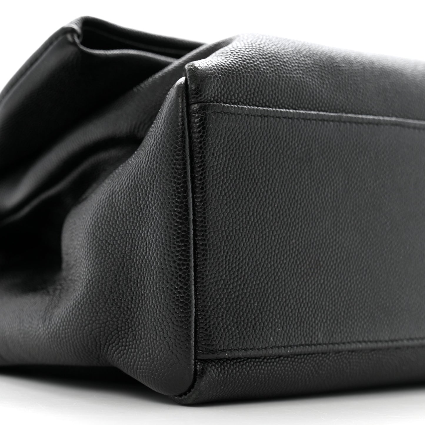 Grain De Poudre Medium West Hollywood Monogram Fold-Over Black