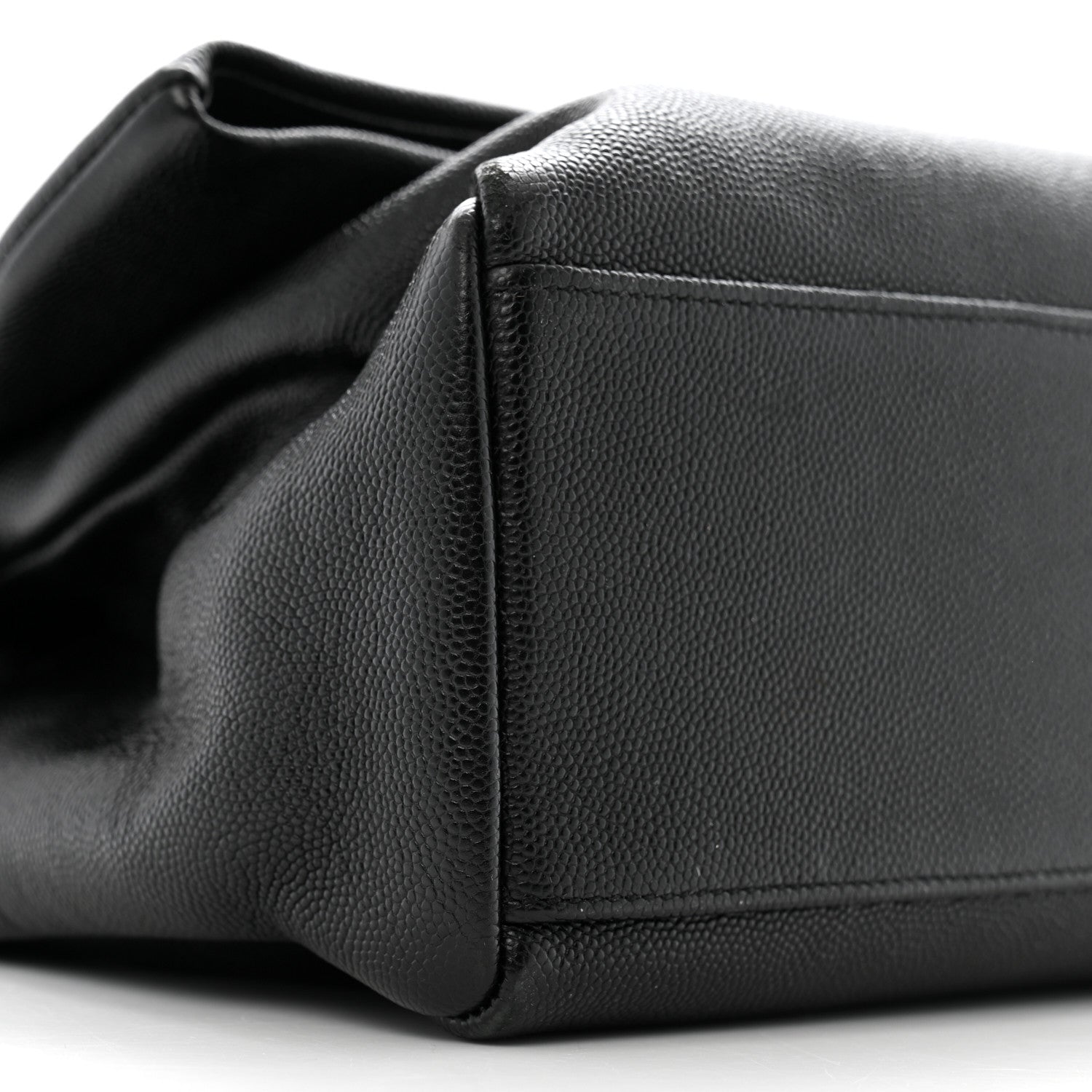 Saint Laurent Grain De Poudre Medium West Hollywood Monogram Fold-Over Black 9 of 14