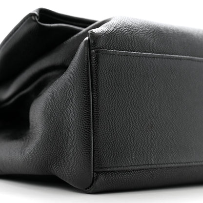 Saint Laurent Grain De Poudre Medium West Hollywood Monogram Fold-Over Black 9 of 14