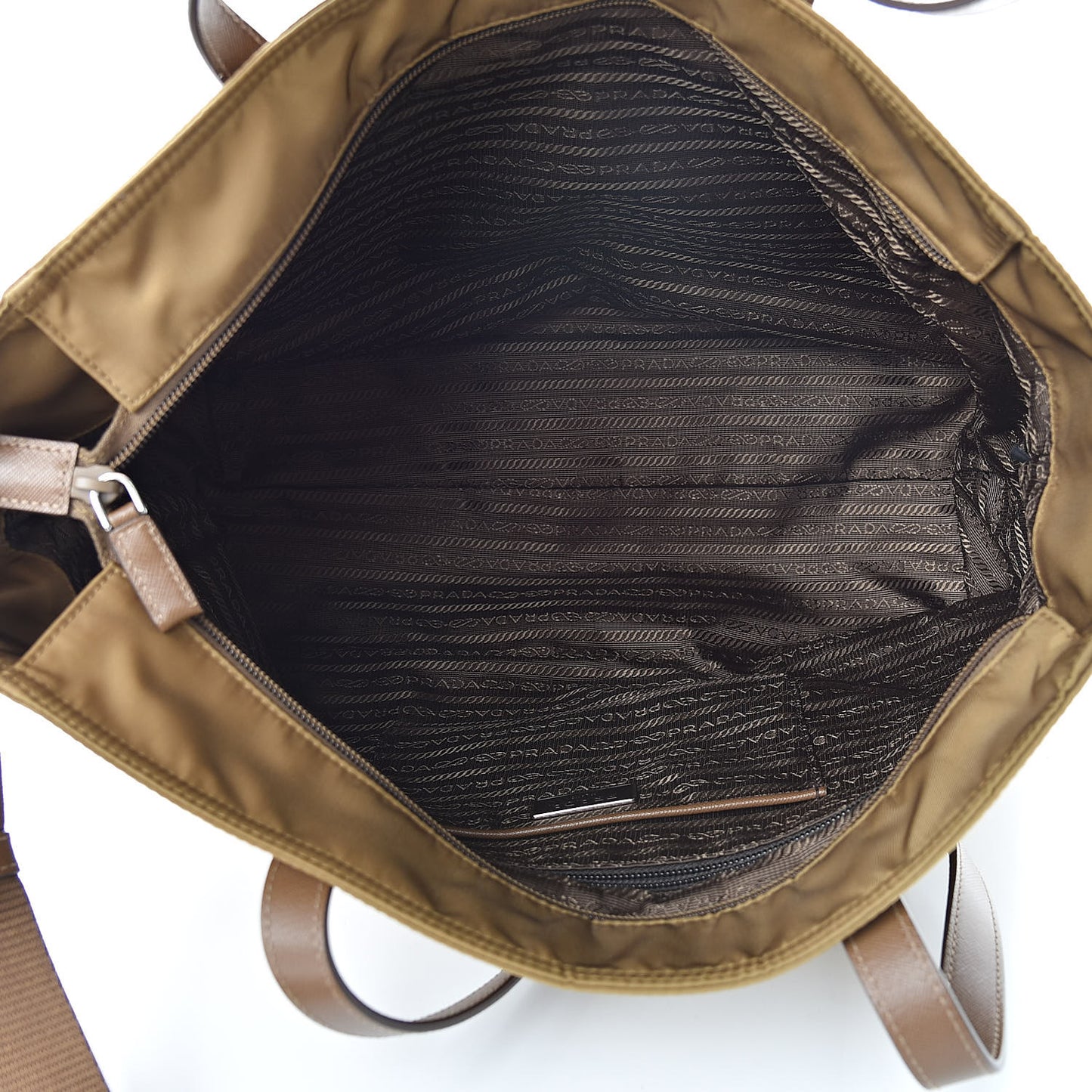Tessuto Nylon Saffiano Vela Tote Tobacco