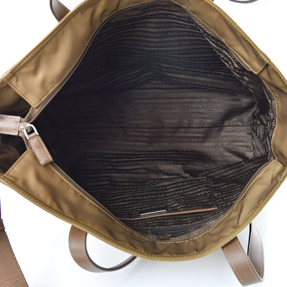 Prada Tessuto Nylon Saffiano Vela Tote Tobacco 5 of 11
