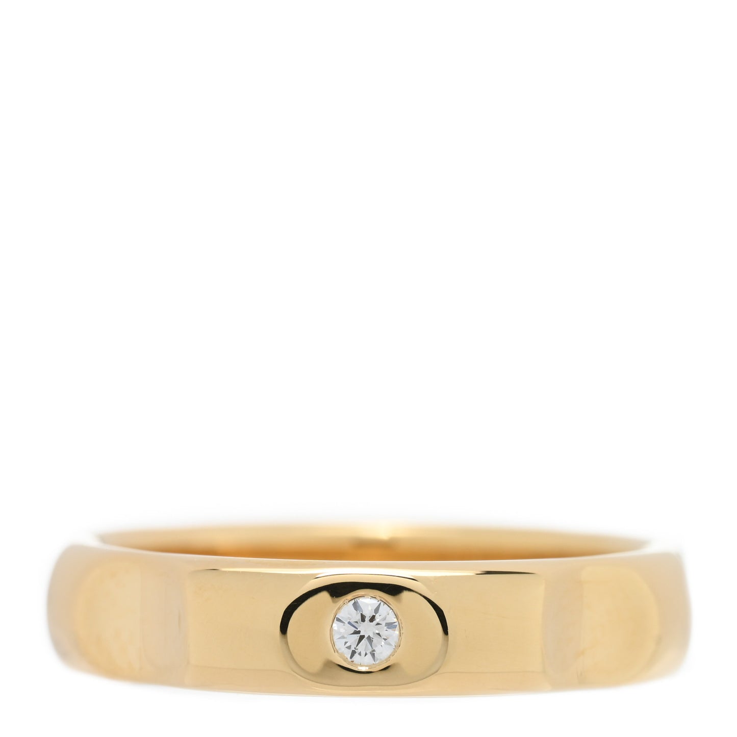 18K Yellow Gold Diamond Paloma Picasso Groove Ring 50 5.5