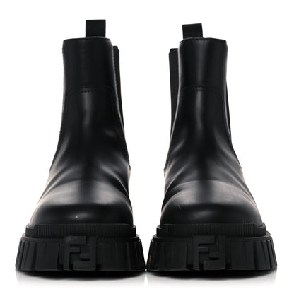 Fendi Calfskin Rubber Fendi Force Chelsea Boots 37 Black 2 of 15