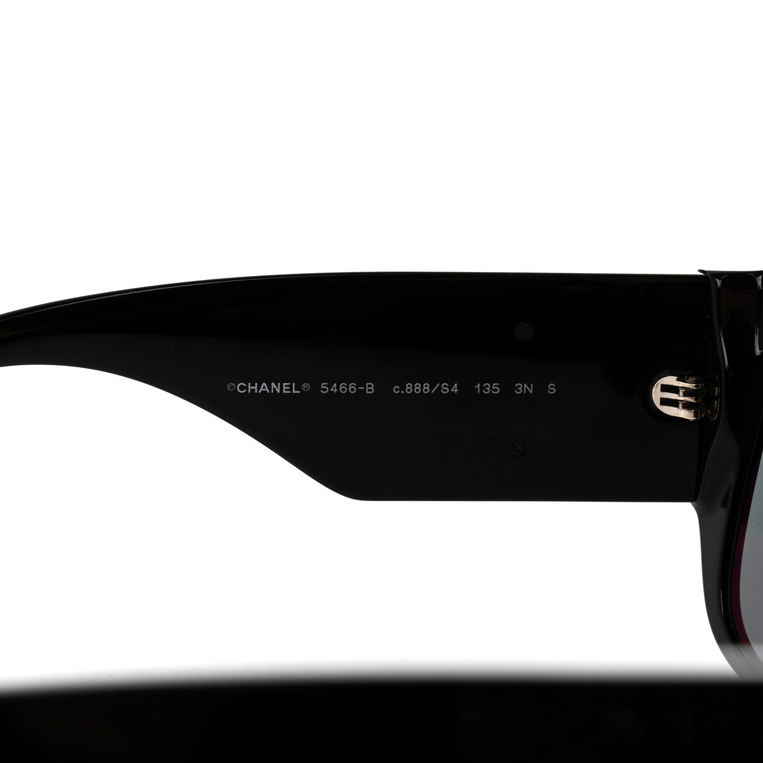 Chanel Acetate Crystal CC Shield Sunglasses 5466-B Black 5 of 8